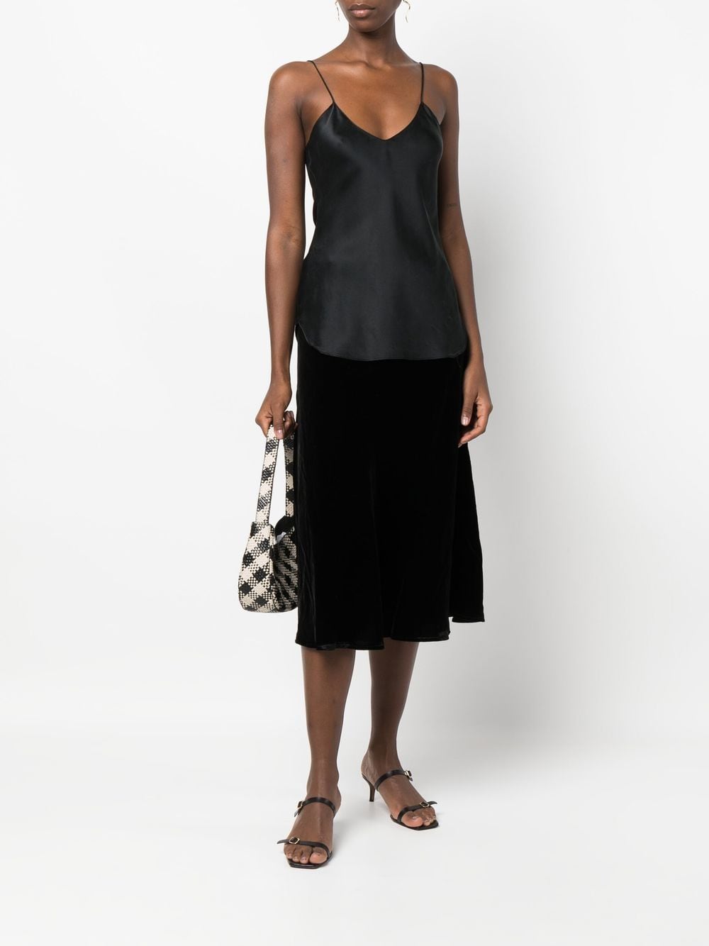 Gold Hawk Velvet Maxi Women Skirt - Black Gold Hawk Velvet Maxi Women Skirt - Black