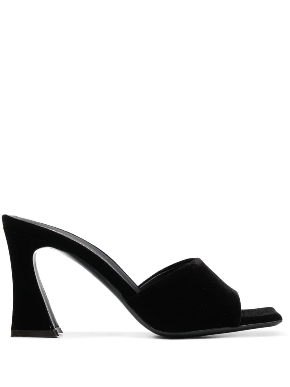 Giuseppe Zanotti Sandals Black velvet-effect leather