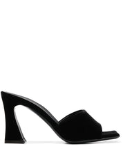 Giuseppe Zanotti Sandals Black velvet-effect leather