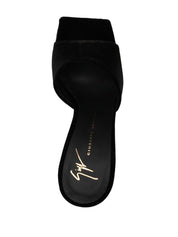 Giuseppe Zanotti Sandals Black velvet-effect leather