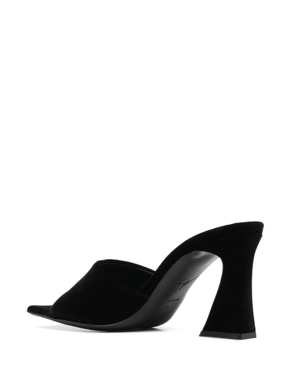 Giuseppe Zanotti Sandals Black velvet-effect leather