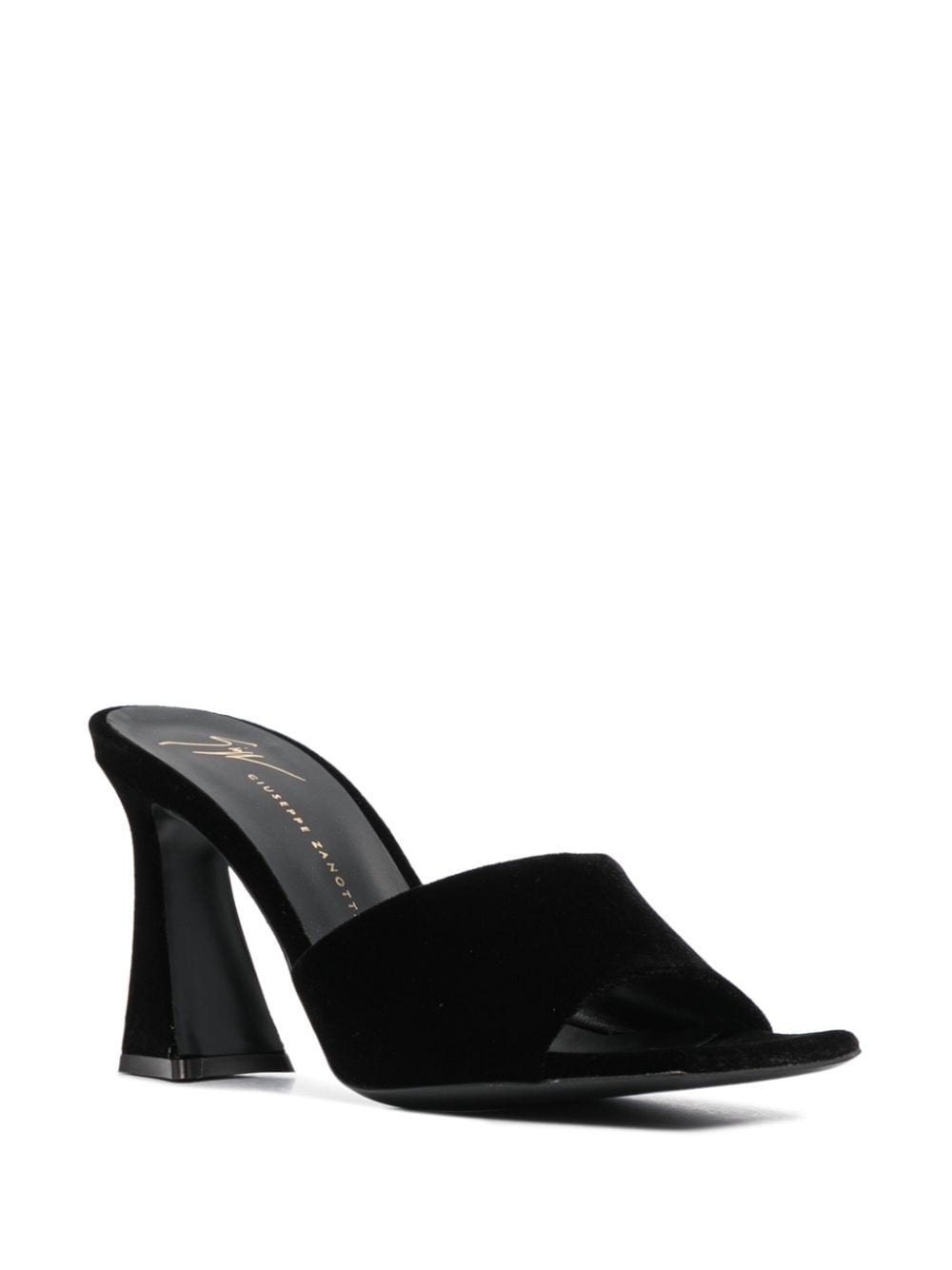 Giuseppe Zanotti Sandals Black velvet-effect leather