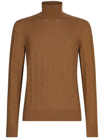 Suéteres Dolce &amp; Gabbana de punto de seda color camel