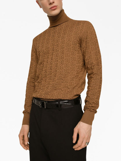 Suéteres Dolce &amp; Gabbana de punto de seda color camel