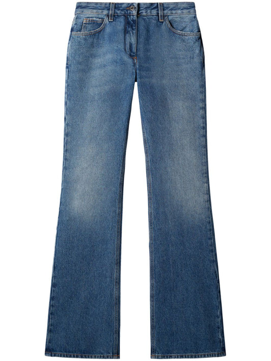 Off-White Blue Flared Jeans — Timeless Cotton Fit