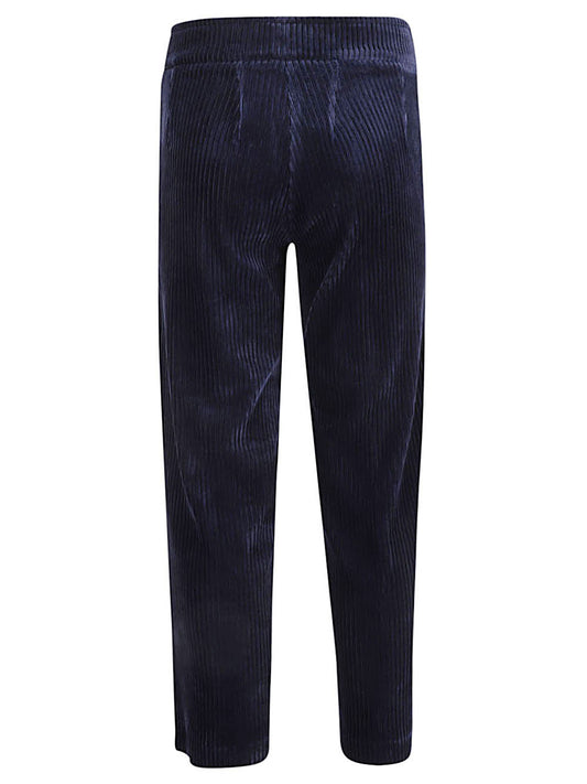Avenue Montaigne Trousers Blue — Relaxed Wide‑Leg Fit