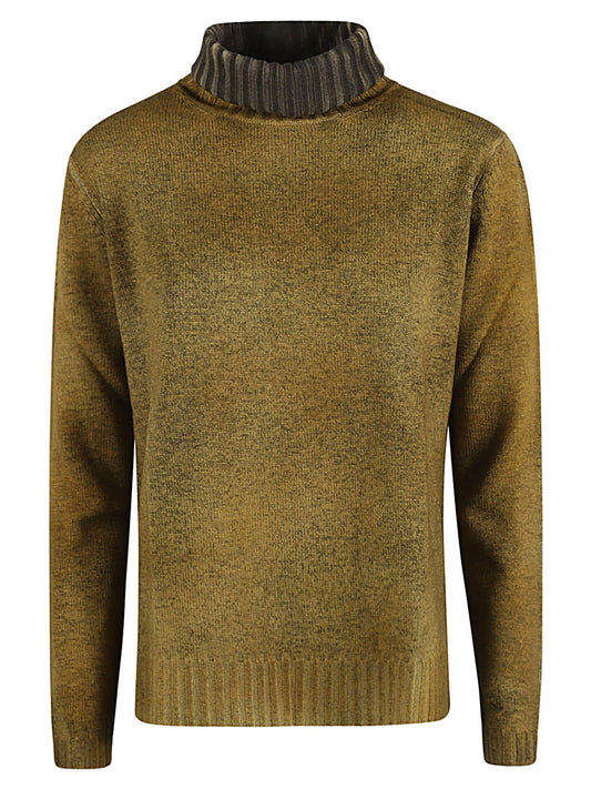 Dove Grey High‑Collar Sweater — Alessandro Aste