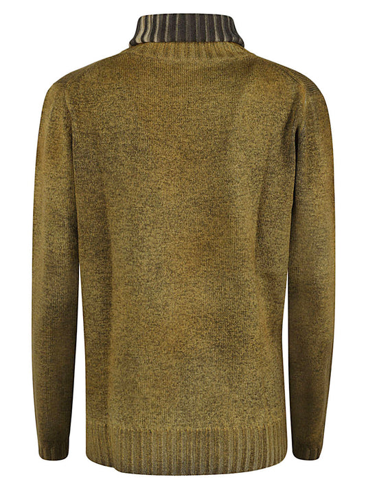 Dove Grey High‑Collar Sweater — Alessandro Aste