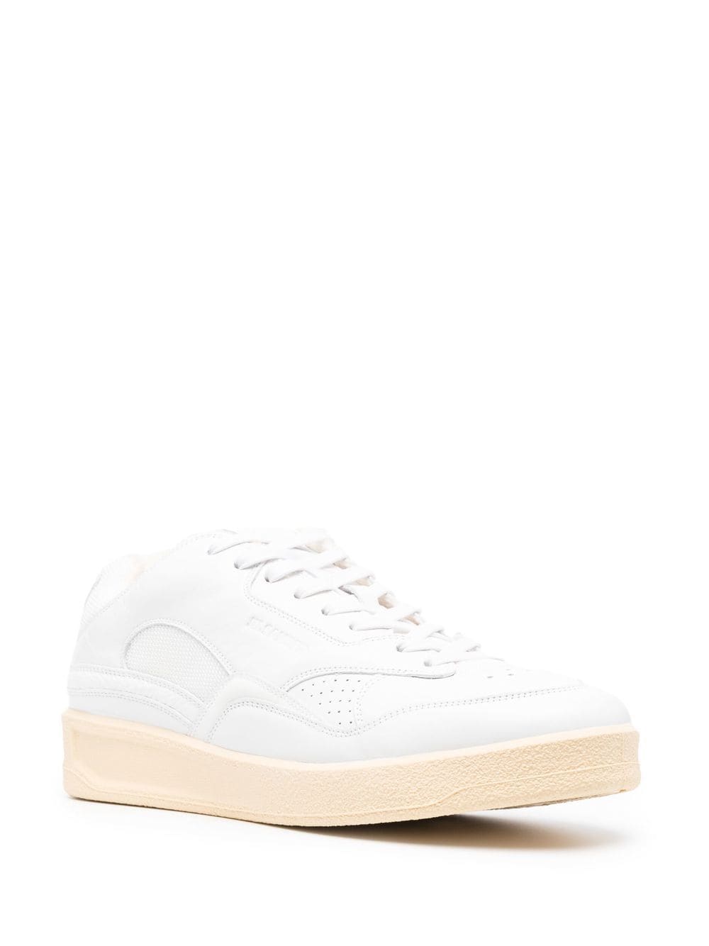 Baskets basses Jil Sander en cuir blanc