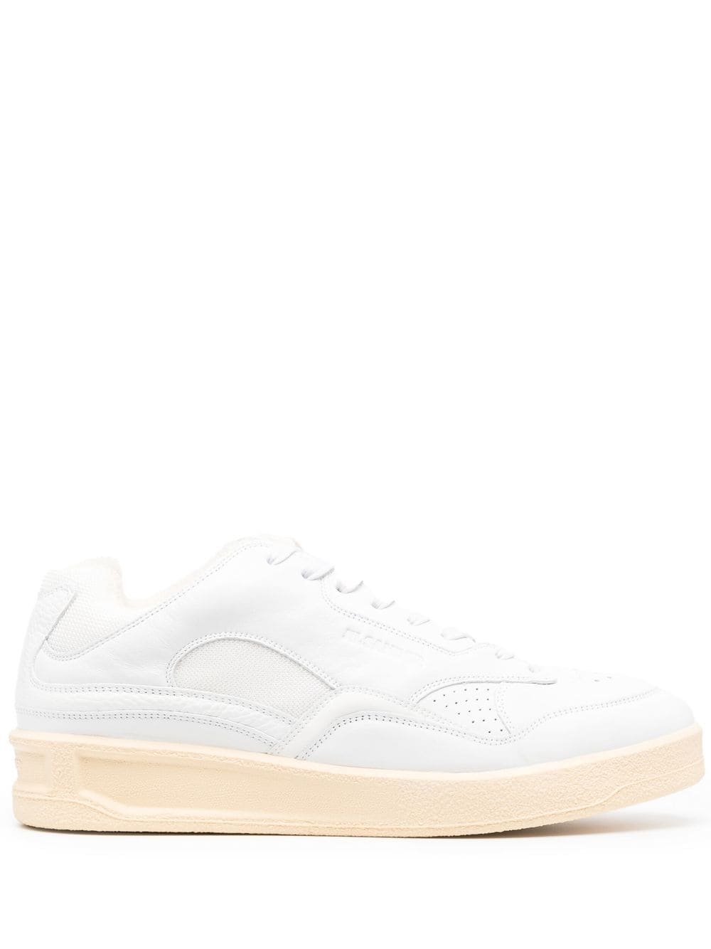 Baskets basses Jil Sander en cuir blanc