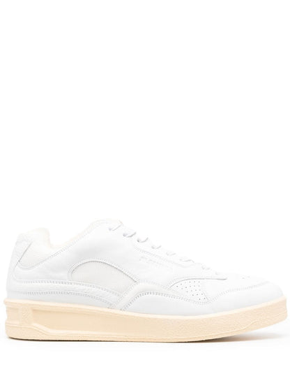 Baskets basses Jil Sander en cuir blanc