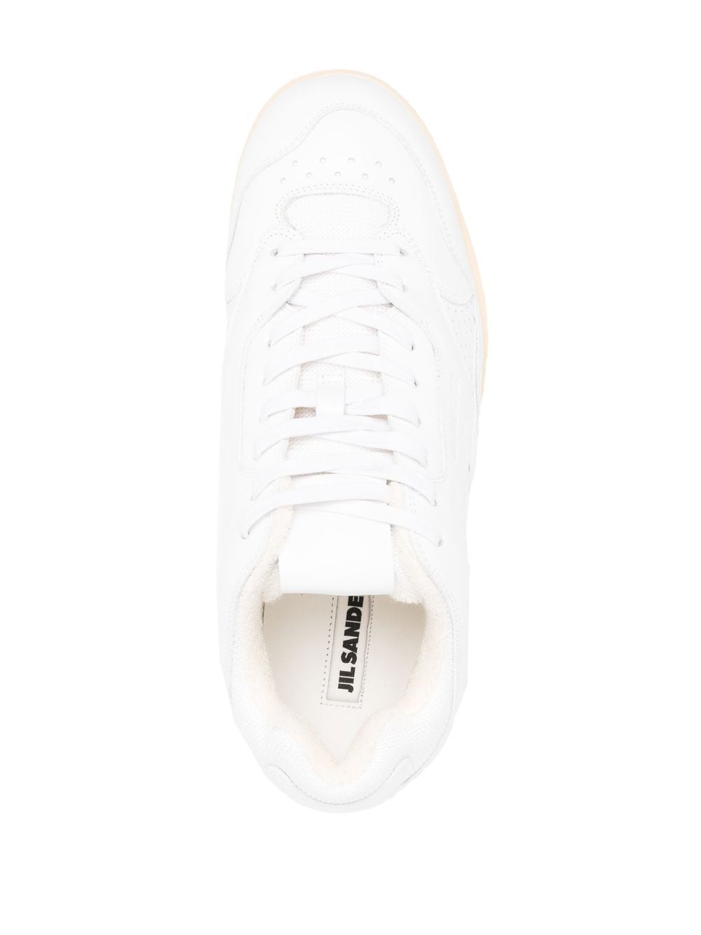 Baskets basses Jil Sander en cuir blanc