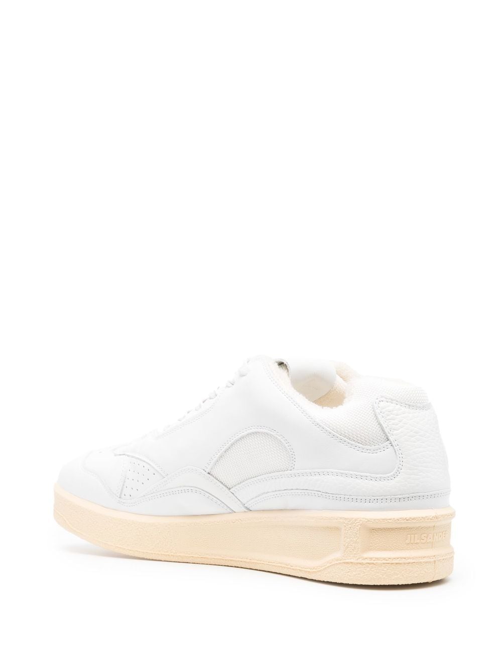 Baskets basses Jil Sander en cuir blanc
