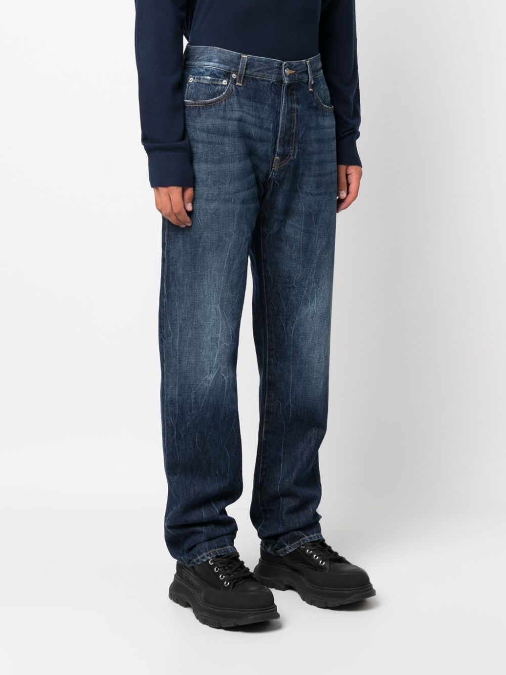 Blue Straight‑Leg Jeans — Department5 Classic Indigo Fit