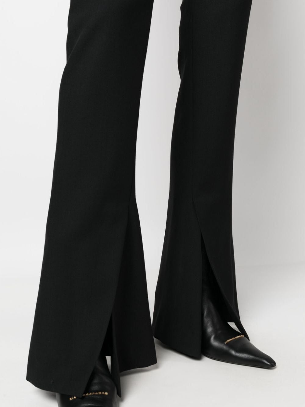 Pantalon Ambush en laine vierge noire coupe slim