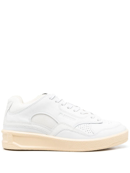 Jil Sander Sneakers White calf leather — Low‑Top Elegance