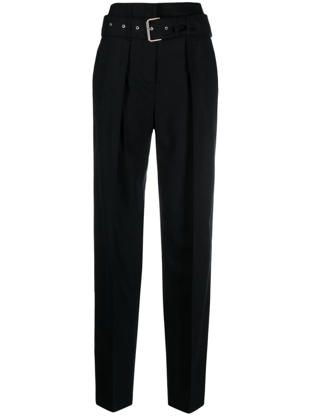 Pantalon Iro en laine mélangée noire taille haute