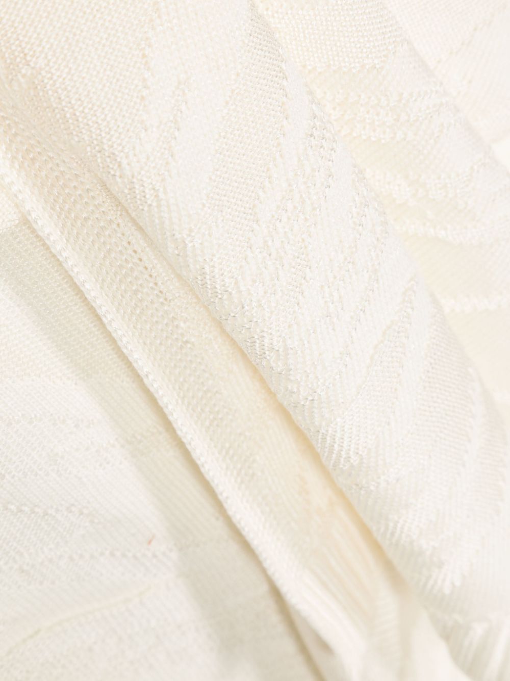 Écharpes Missoni en maille rectangulaire blanche