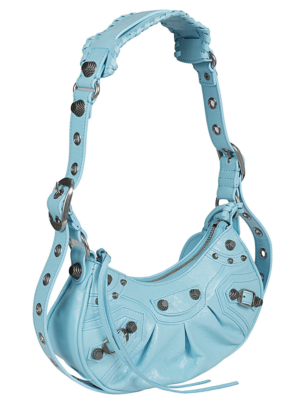 Sac à bandoulière Balenciaga Le Cagole XS en cuir bleu