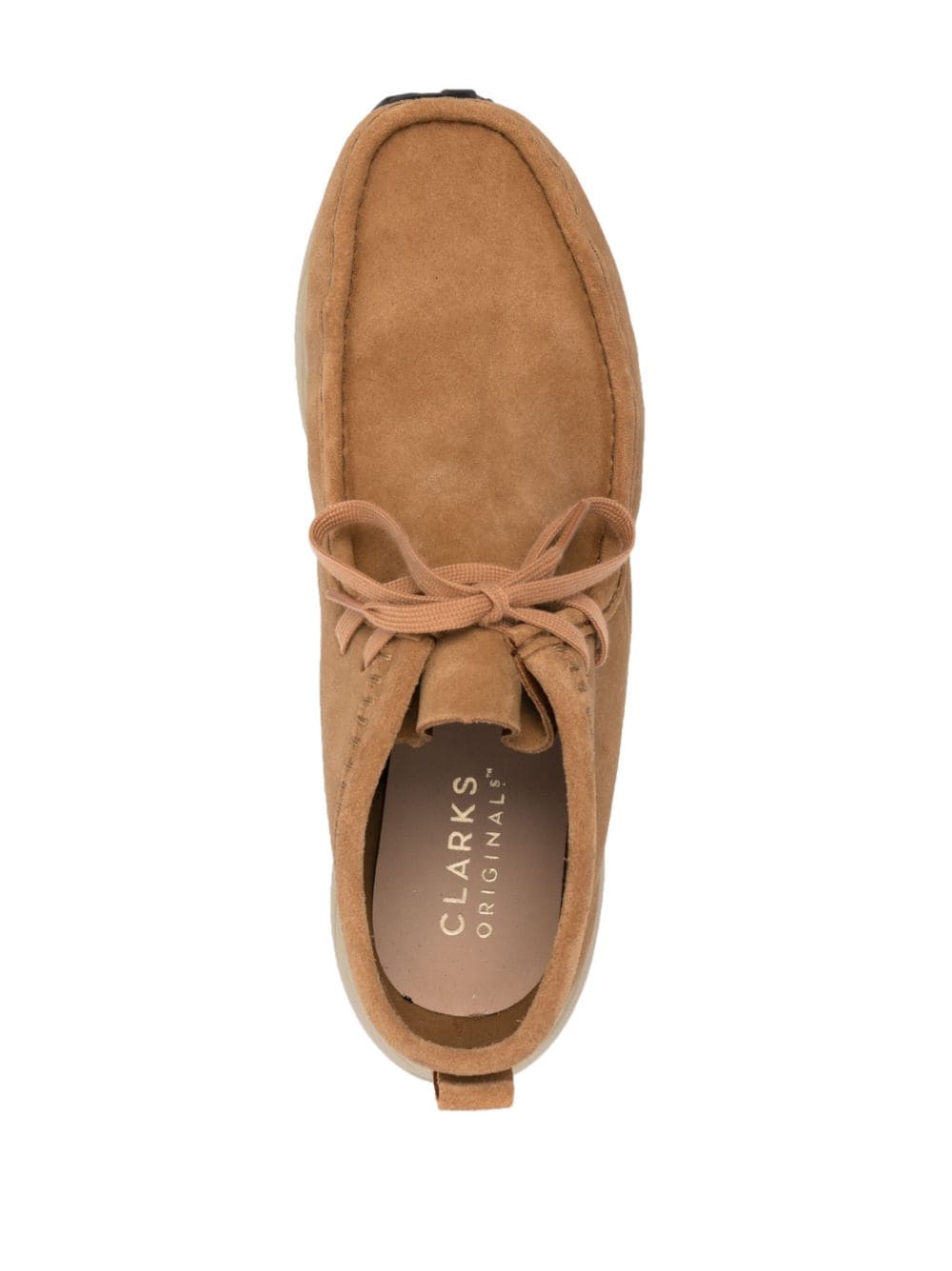 Bottes Clarks en daim beige à semelle épaisse