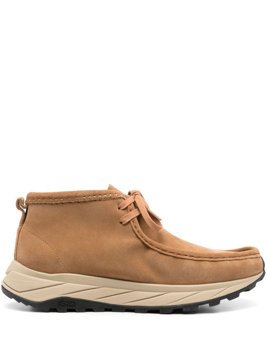 Beige Suede Chunky-Sole Boots — Clarks Originals