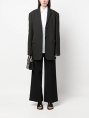 Lanvin Trousers Black wide-leg tailored