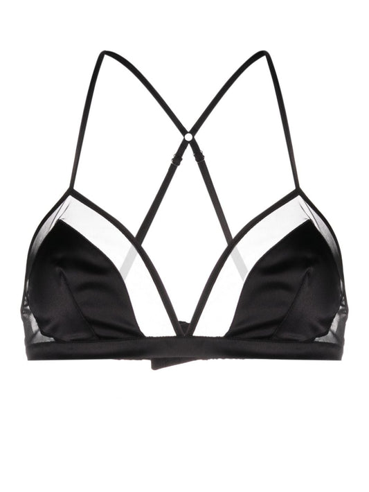 Dolce & Gabbana black silk‑blend bra