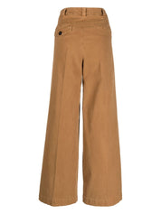 Gabriele Pasini Trousers in Camel Brown Cotton Blend