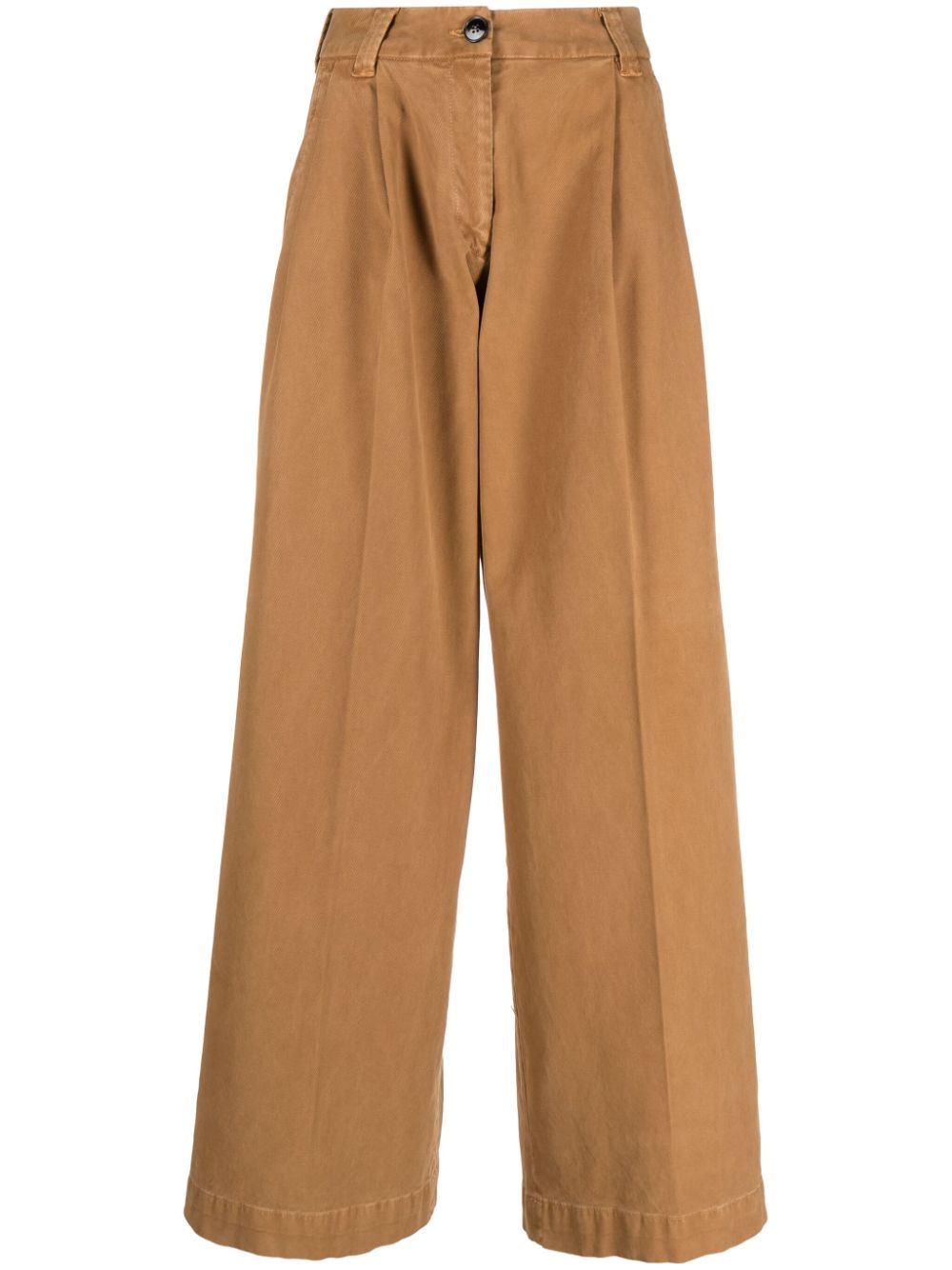 Gabriele Pasini Trousers in Camel Brown Cotton Blend