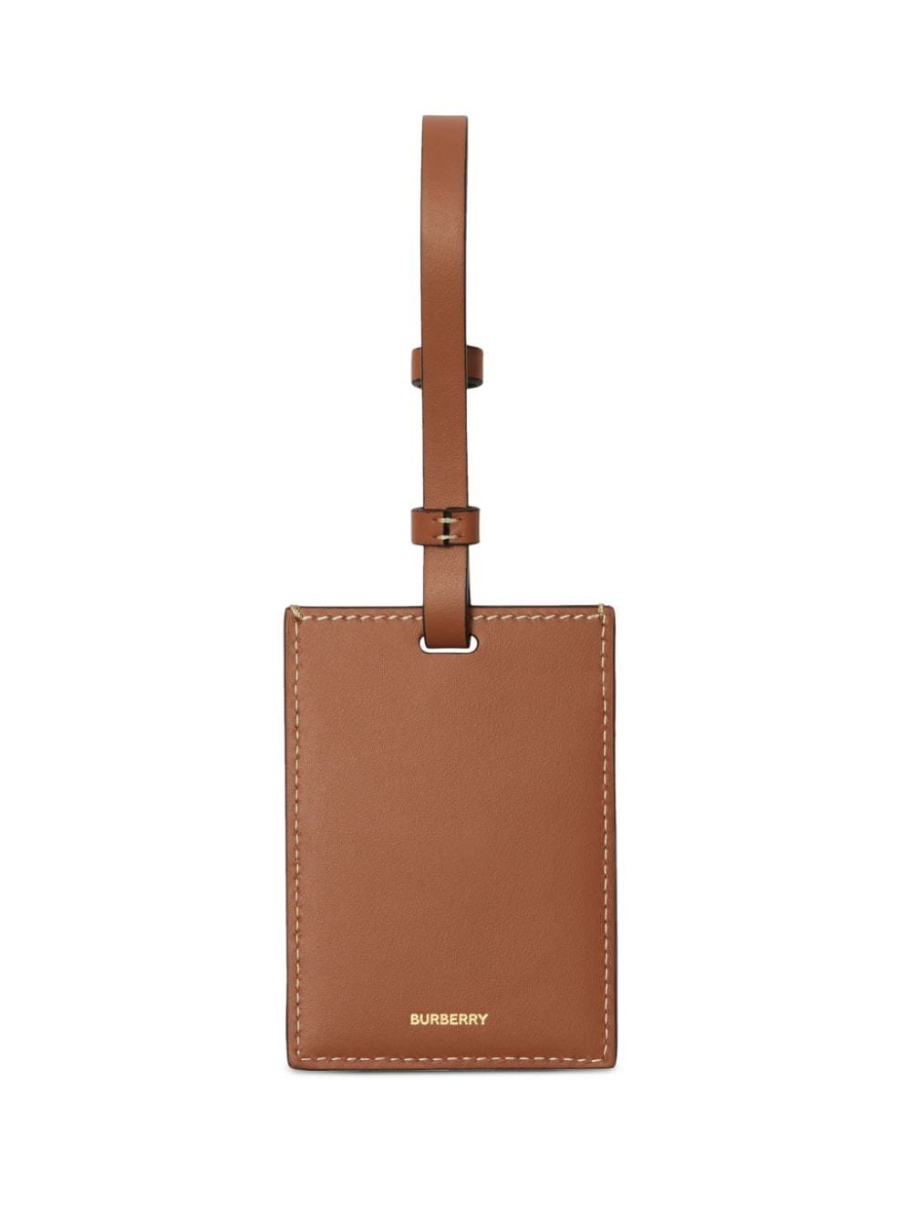 Burberry Keychains Beige — House‑Check Leather Keychain