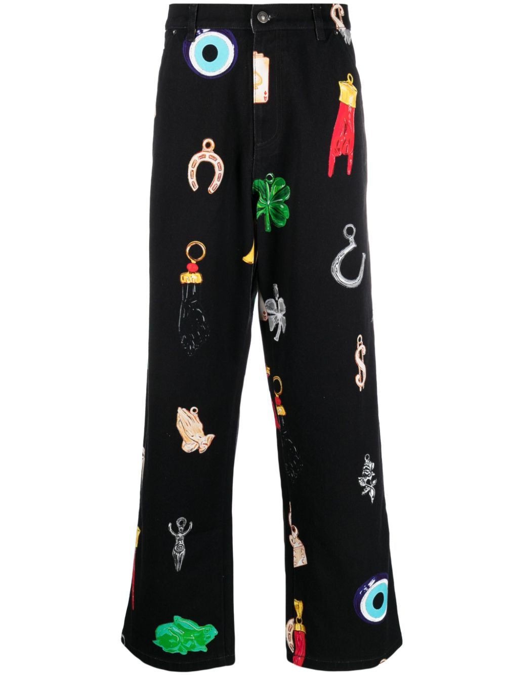 SKY HIGH FARM WORKWEAR Jeans Black — High‑Waist Wide‑Leg