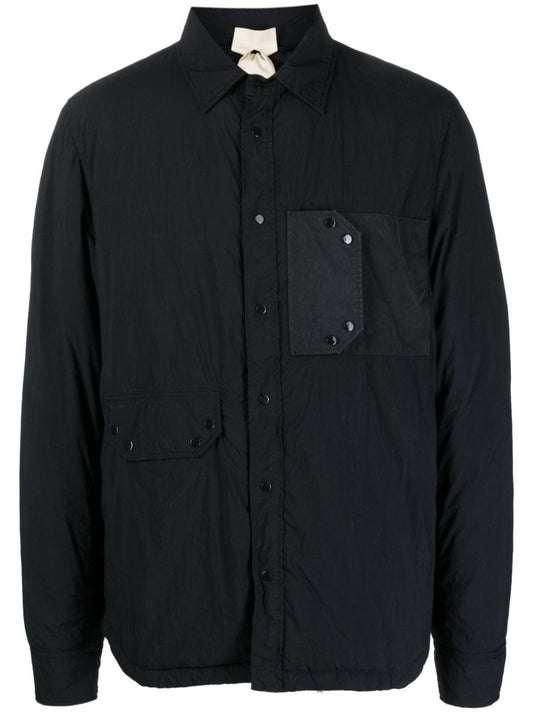 Ten C Black Cotton Coat — Tailored, Contemporary Outerwear