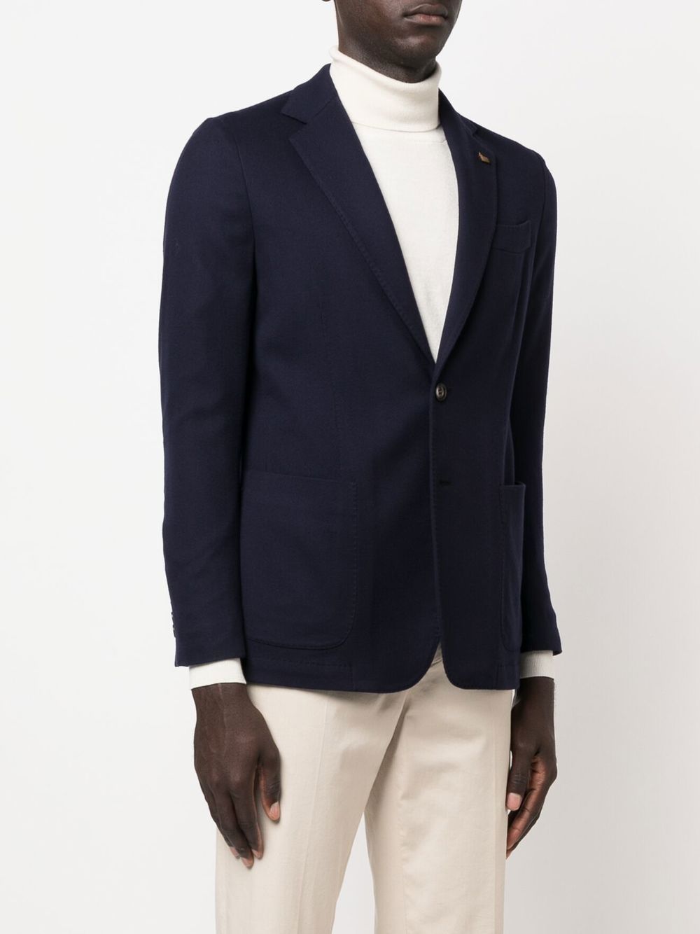 Colombo Jackets Blue single-breasted wool blazer