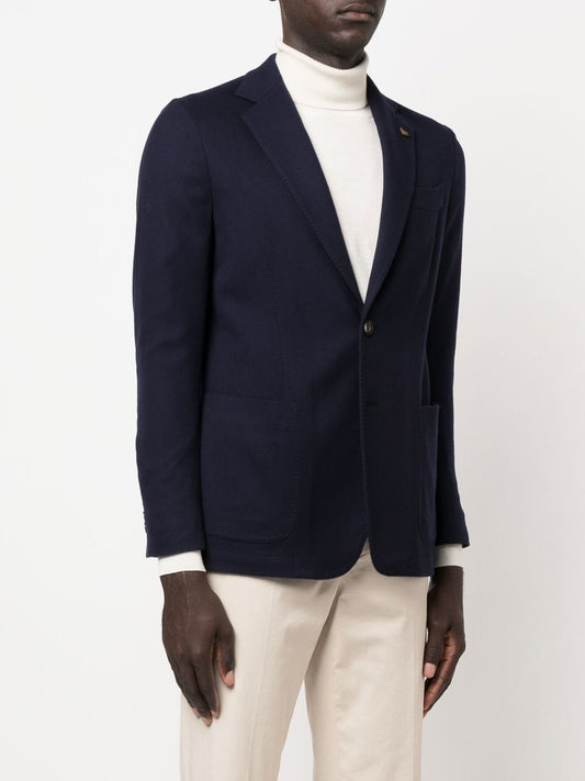 Colombo Blue Wool Blazer — Single‑Breasted Sport Jacket