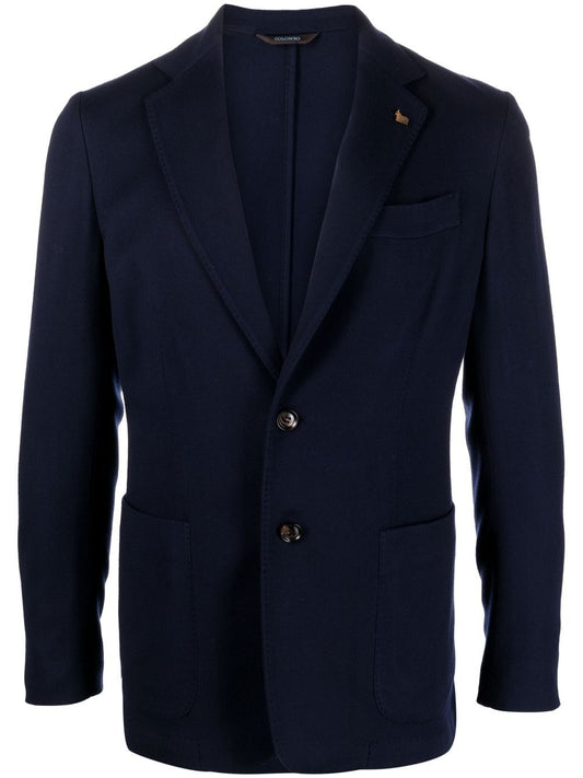 Colombo Blue Wool Blazer — Single‑Breasted Sport Jacket