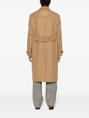 Manteaux Etro Mélange de laine beige avec motif Pegaso