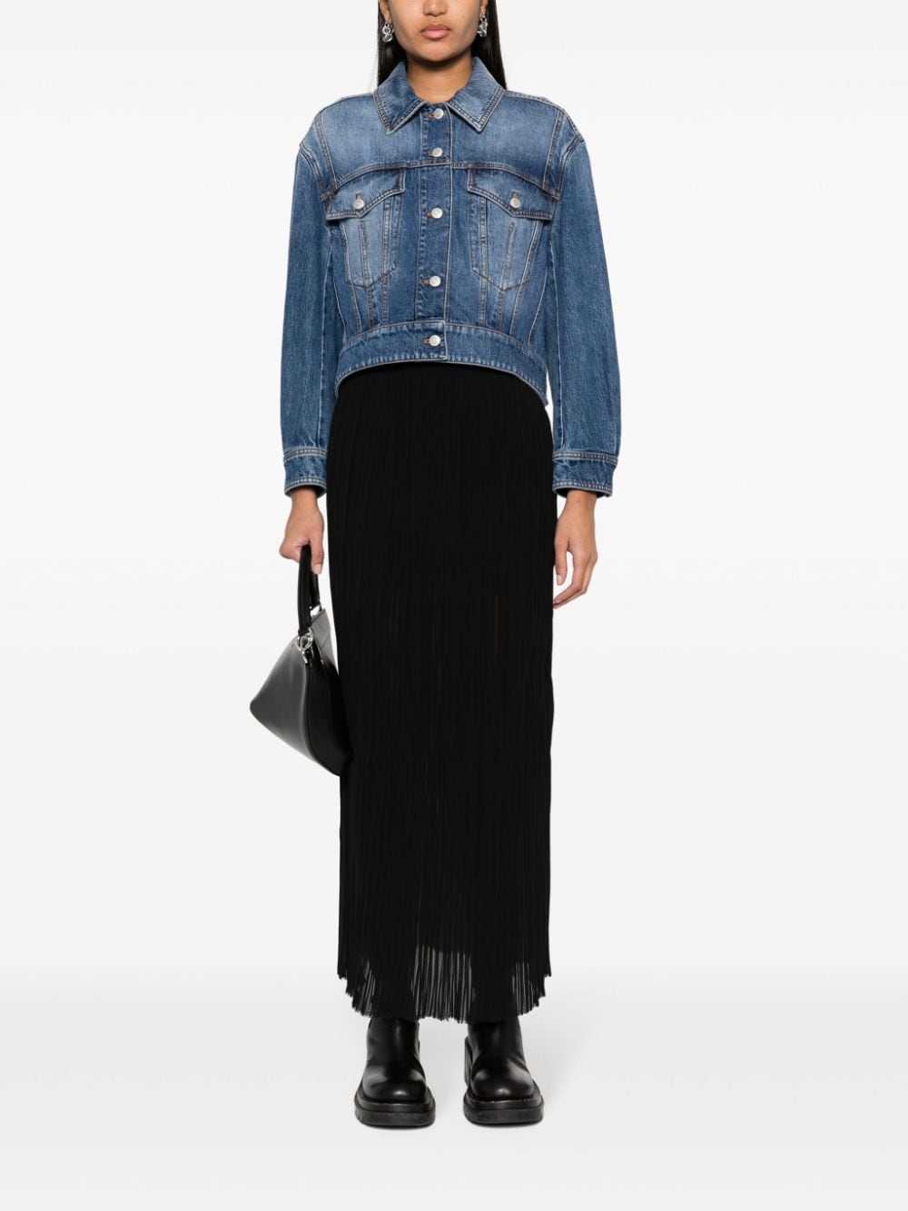 Alexander McQueen Coats Denim jacket in indigo blue cotton