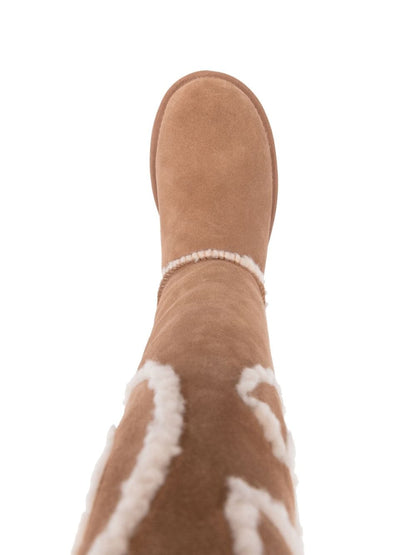Bottes Ugg X Telfar en peau lainée de veau marron