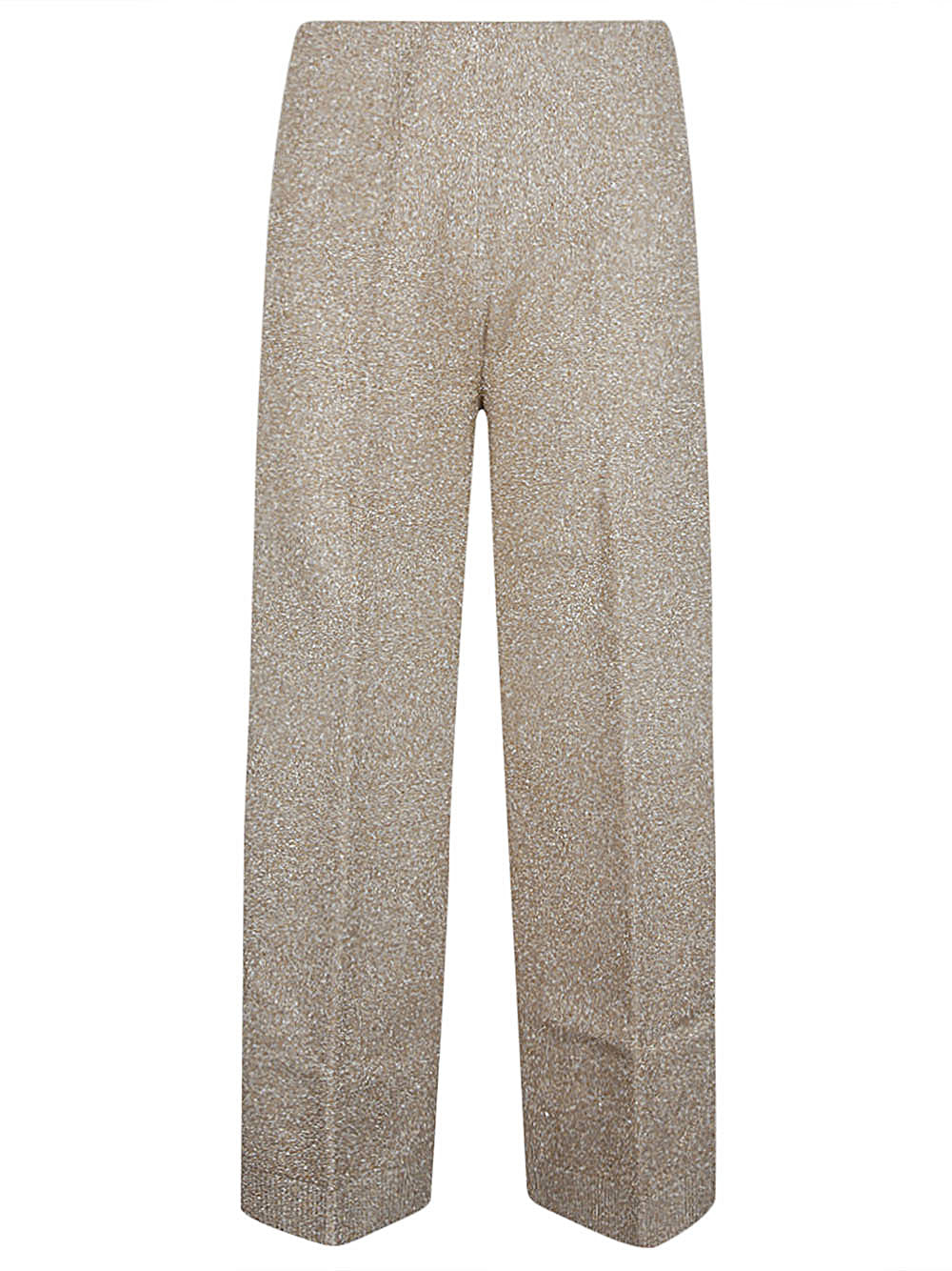 Circus Hotel Trousers Golden wide leg viscose