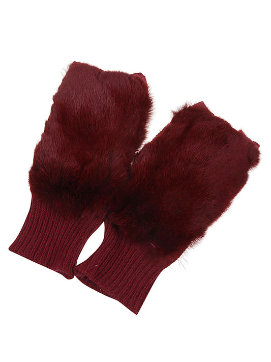 Alpo Red Shearling Gloves — Luxurious Warmth