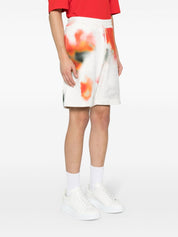 Alexander McQueen Shorts White tie-dye cotton