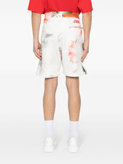 Alexander McQueen Shorts White tie-dye cotton