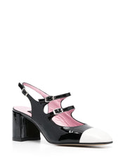 Carel Paris With Heel Black calf leather pumps