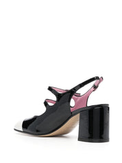 Carel Paris With Heel Black calf leather pumps