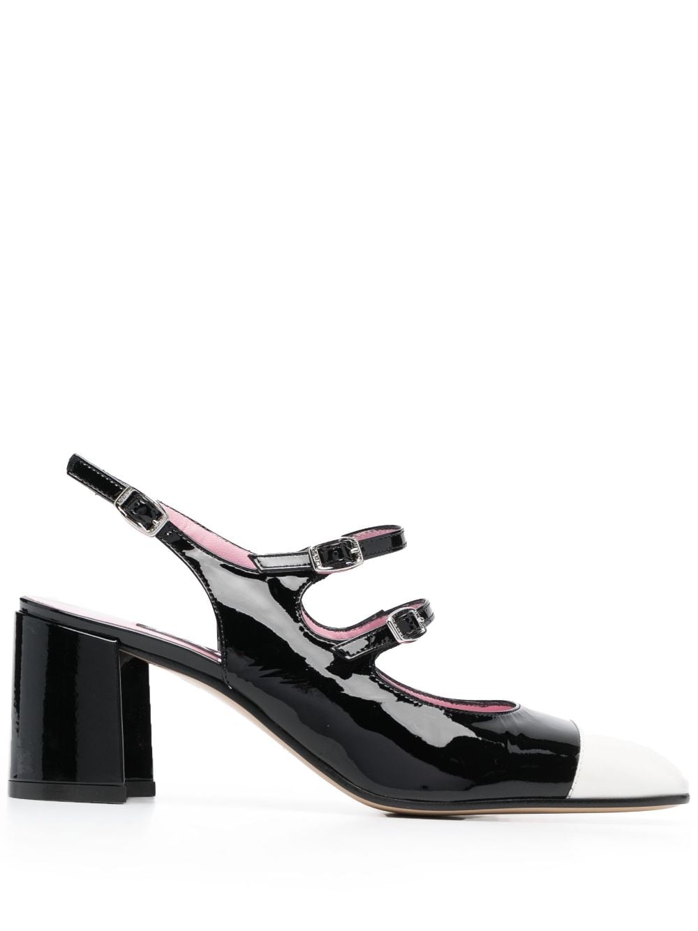 Carel Paris With Heel Black calf leather pumps