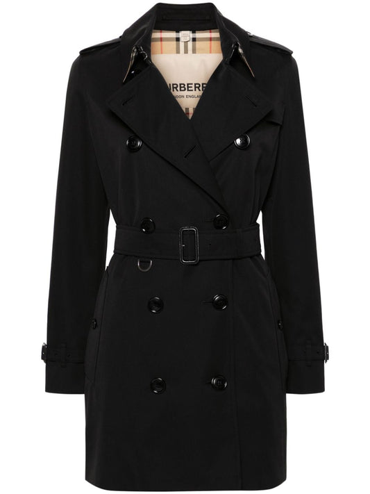Burberry Black Cotton Trench Coat — Timeless Kensington