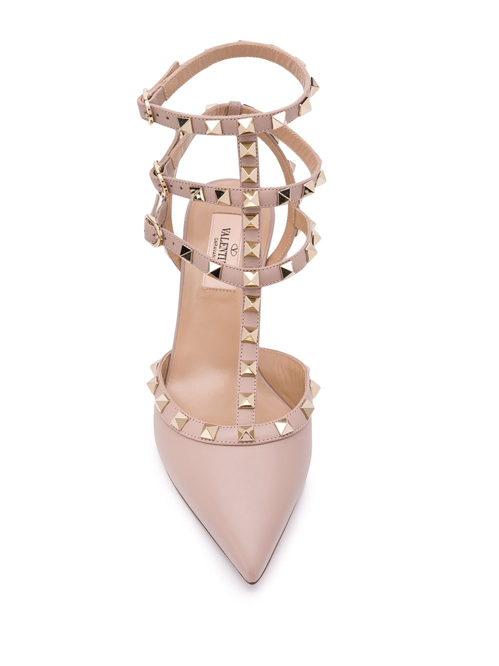 Valentino Garavani With Heel Powder leather Rockstud pumps
