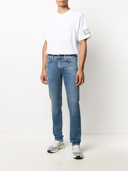 Acne Studios blue skinny-fit jeans in organic cotton