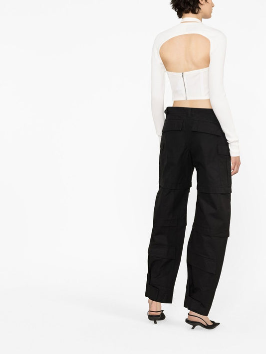 Black Cotton Cargo Trousers — WARDROBE.NYC