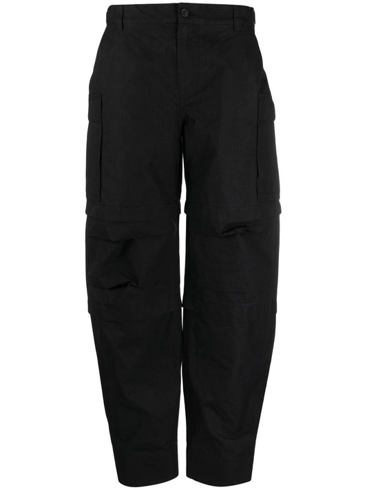 Black Cotton Cargo Trousers — WARDROBE.NYC